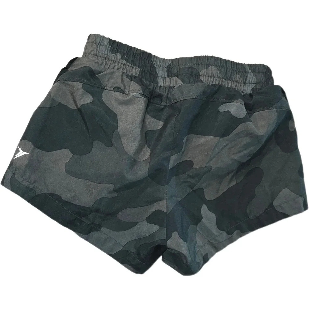 Old Navy Active Girls Camo Go-Dry swim Athletic Shorts Green Grey XS 5